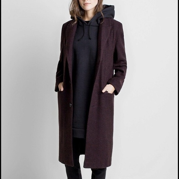 Emerson Fry Ryan coat in Midnight Red - Picture 1 of 4