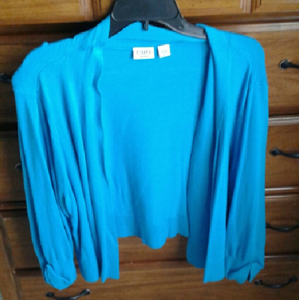 Blue cardigan