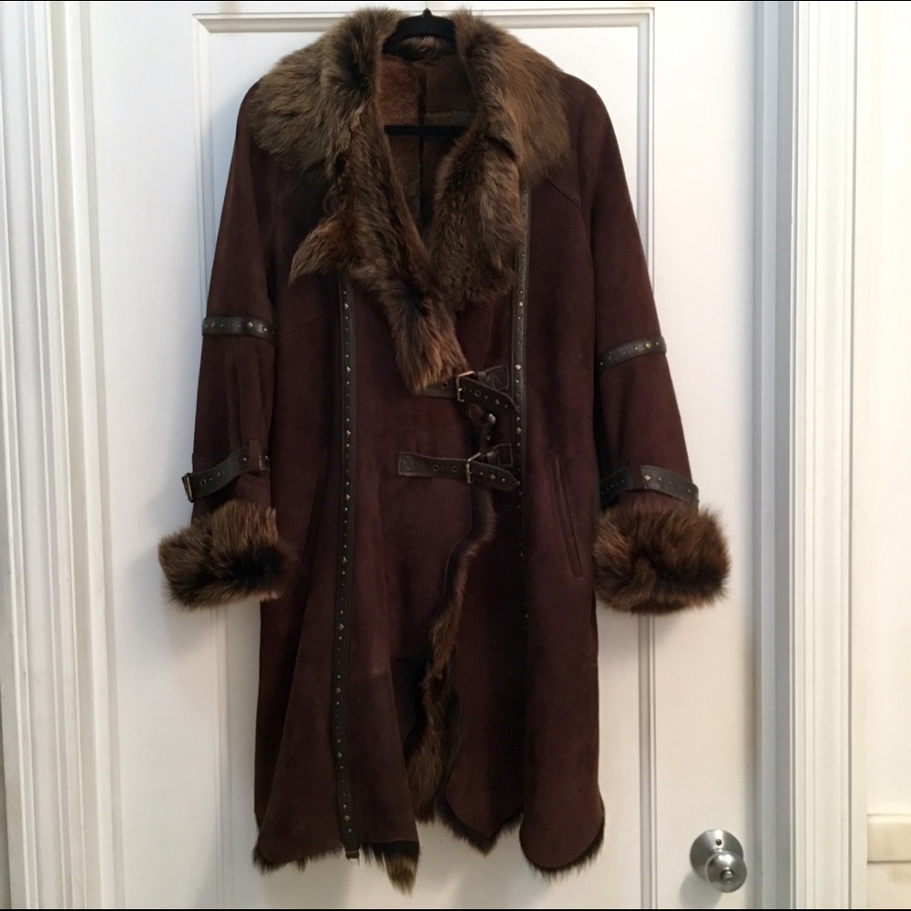 Rizal 3/4 length shearling coat