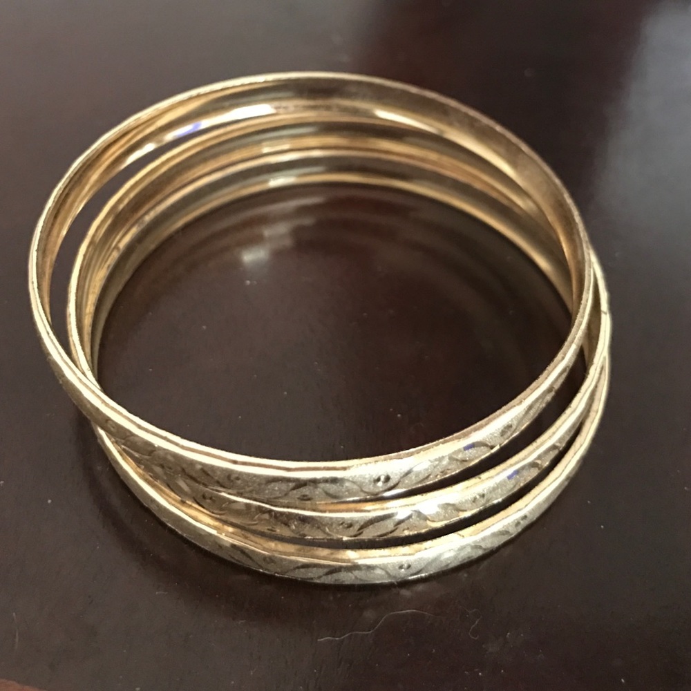 Gold plated bangles