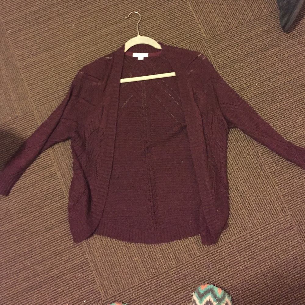 Maroon cardigan