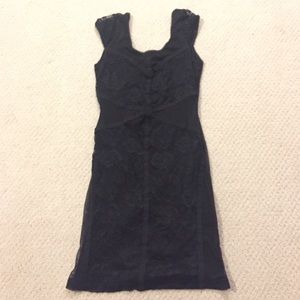 H&M Black Lace Detail Bodycon Dress