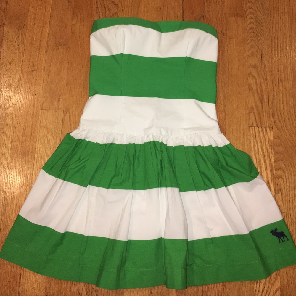 Abercrombie & Fitch Stripes Strapless Dress