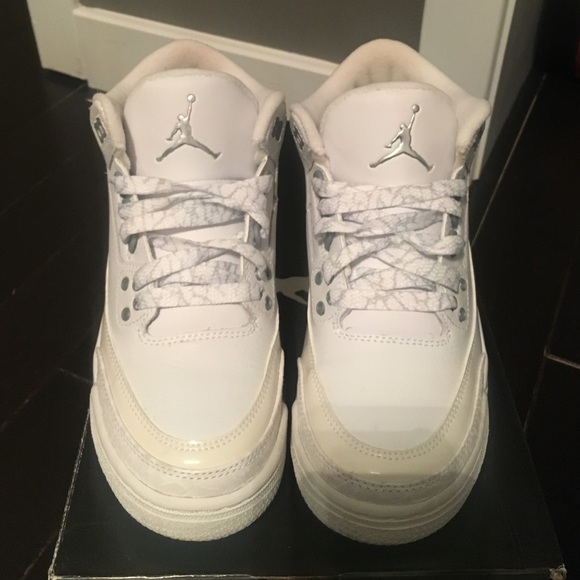 jordan 3 retro white . size 4.5youth (women's 6) - Picture 2 of 4