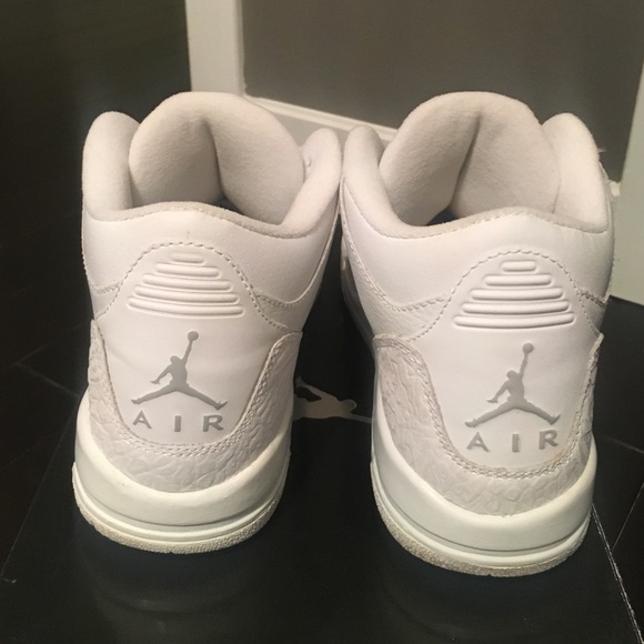 jordan 3 retro white . size 4.5youth (women's 6) - Picture 4 of 4