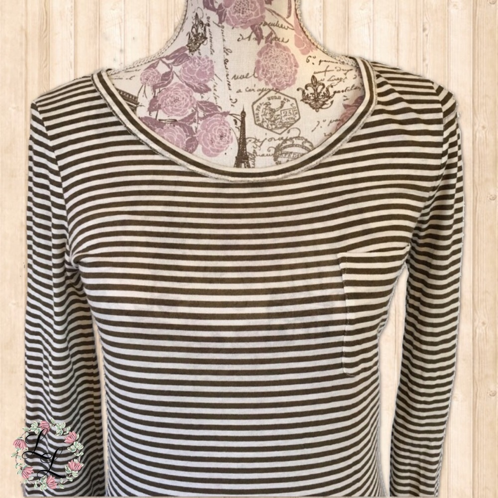 J Crew Long Sleeve Pocket Tee