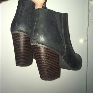 SOLD Black Leather Booties