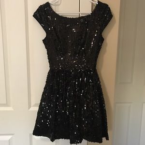 Black Sequin Party Dress