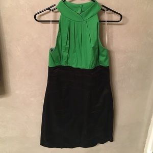 Green and Black Dress