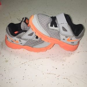 Orange and Gray infant Nikes