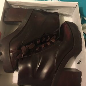 Aldo chunkie heel ankle boots