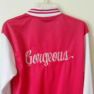 Letterman jacket pink