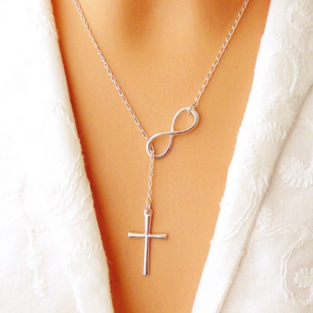 Infinity Cross Necklace - Picture 1 of 3