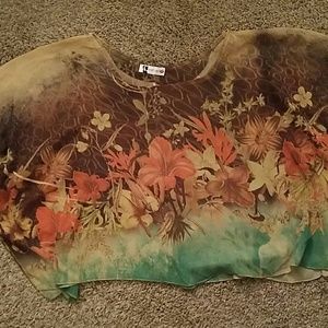Floral drape top