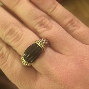 Authentic Lagos black onyx ring