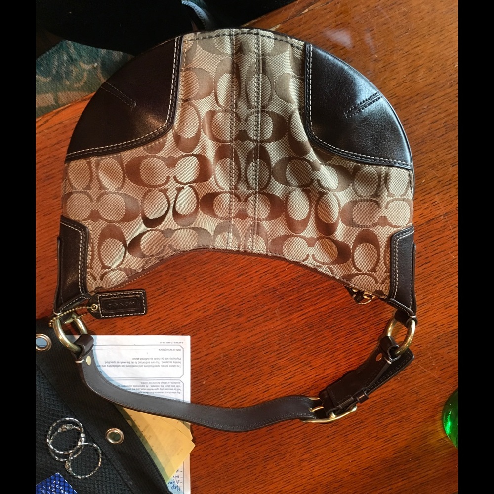 Brown coach hobo