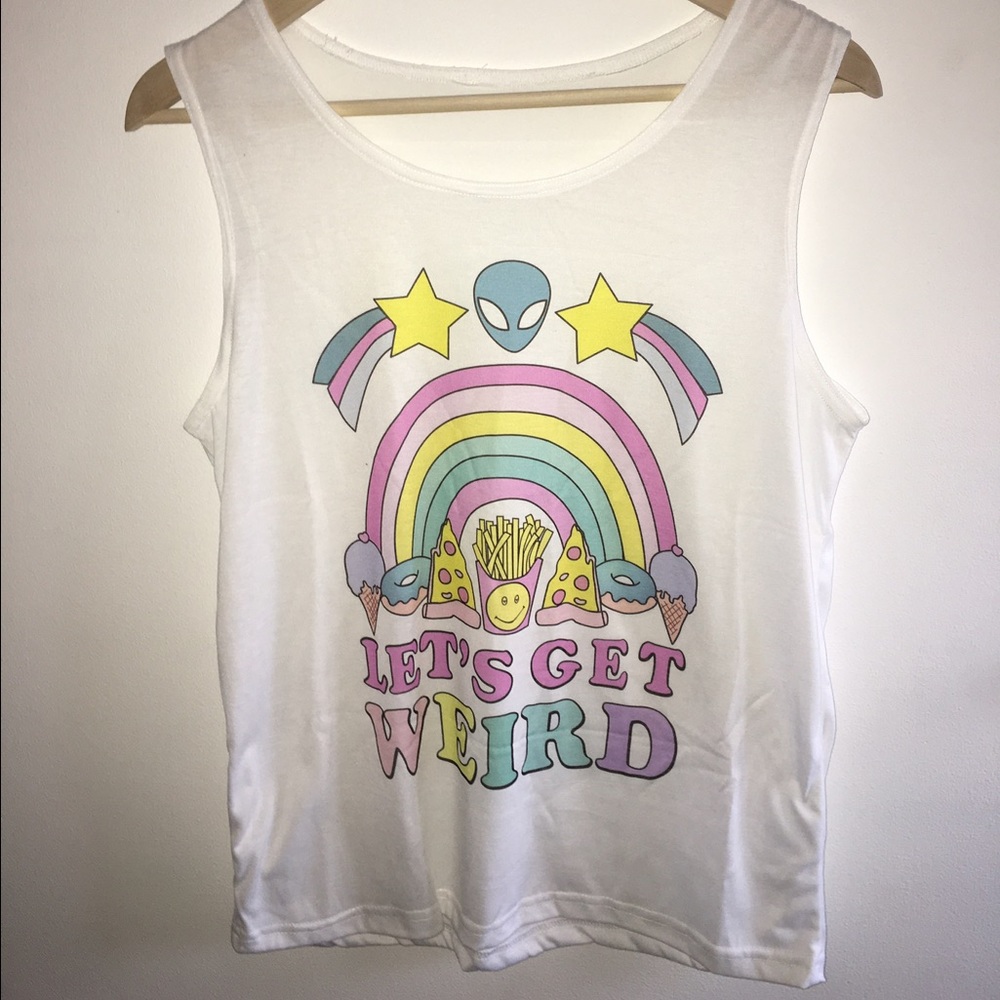 "Let's get weird" top 🌈 (SOLD)