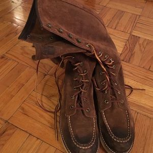 Frye lace up brown suede boots - size 8.5