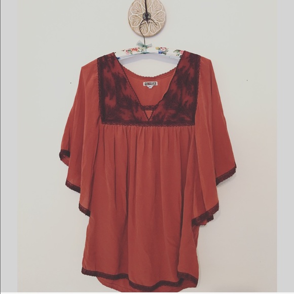 Quiksilver Tops - 100% Silk Boho Top