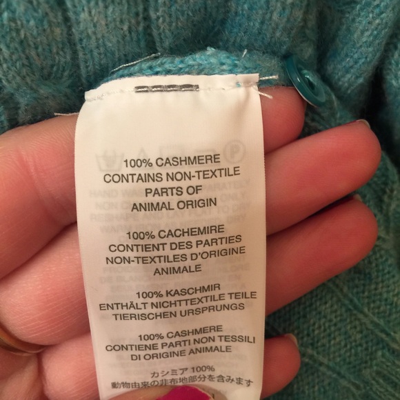 Turquoise J. Crew Cashmere Sweater 🗽 - Picture 4 of 4