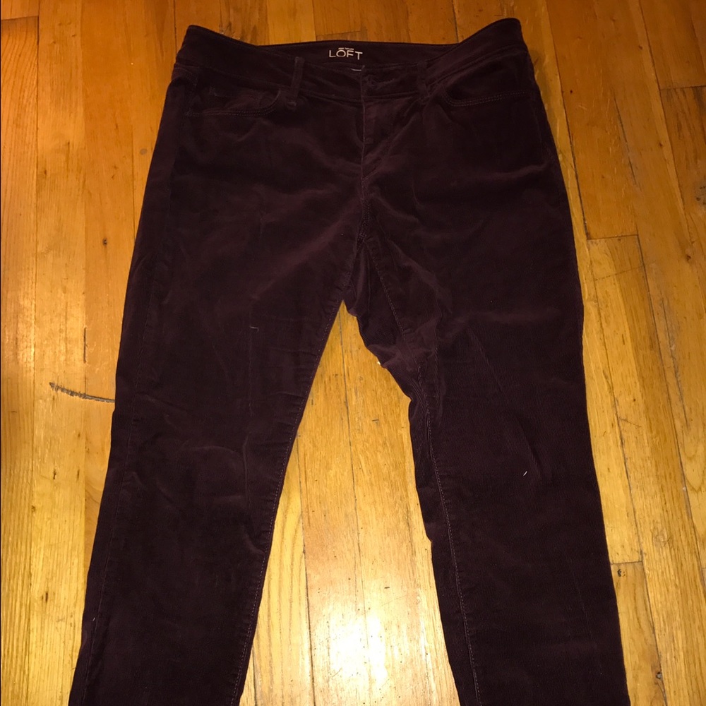 Ann Taylor Loft Corduroy - Maroon