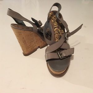 Sam Edelman Grey Wedges Sz: 6.5