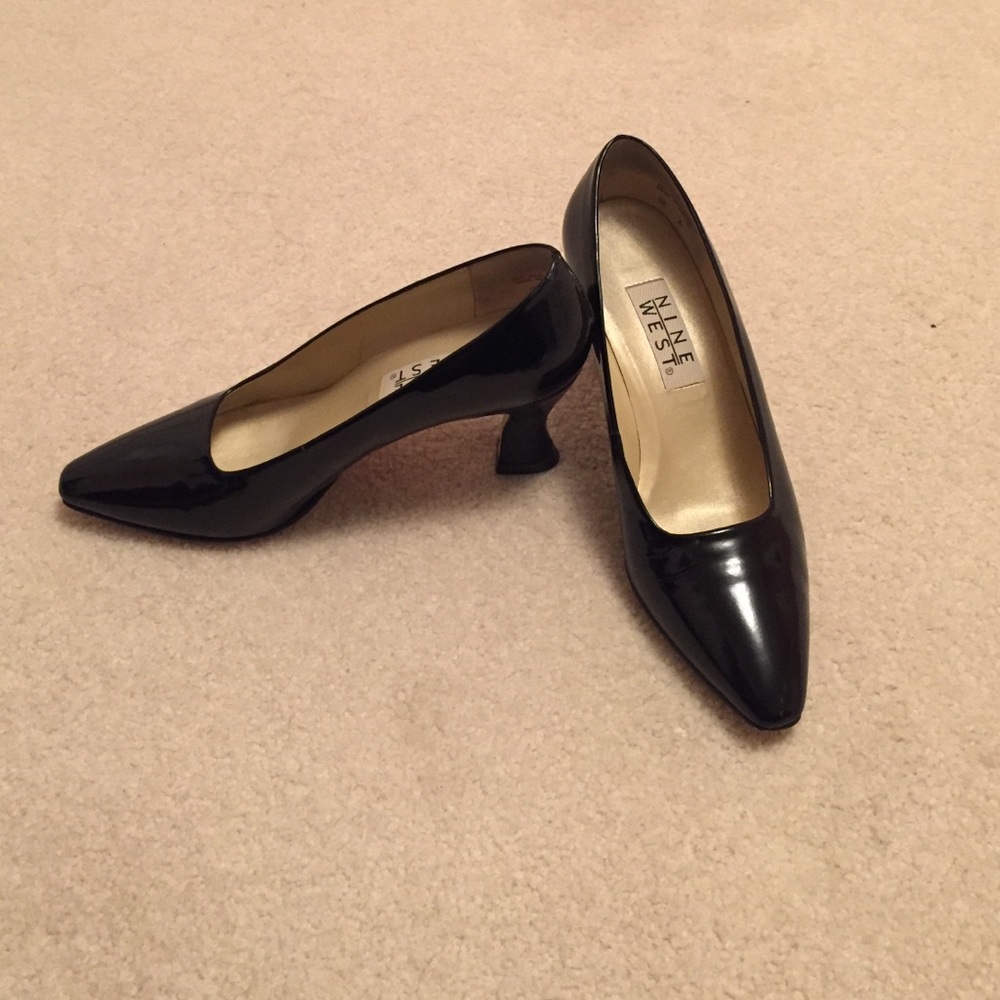 Nine West Black Patent Leather Heels
