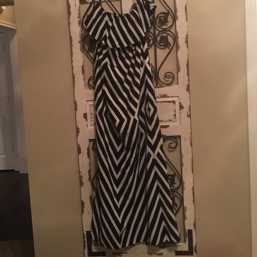 Strapless maxi dress