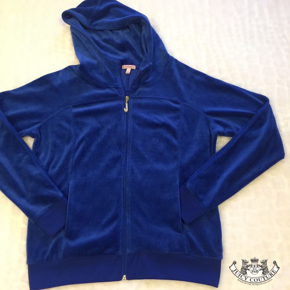 NWOT Juicy Couture velour hoodie with blingy J