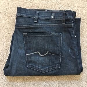Men's 7 for All Mankind Jeans- Blue Black Wash