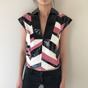 Vintage Gucci leather top