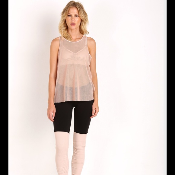 ALO Yoga Tops - Mauve mesh tank