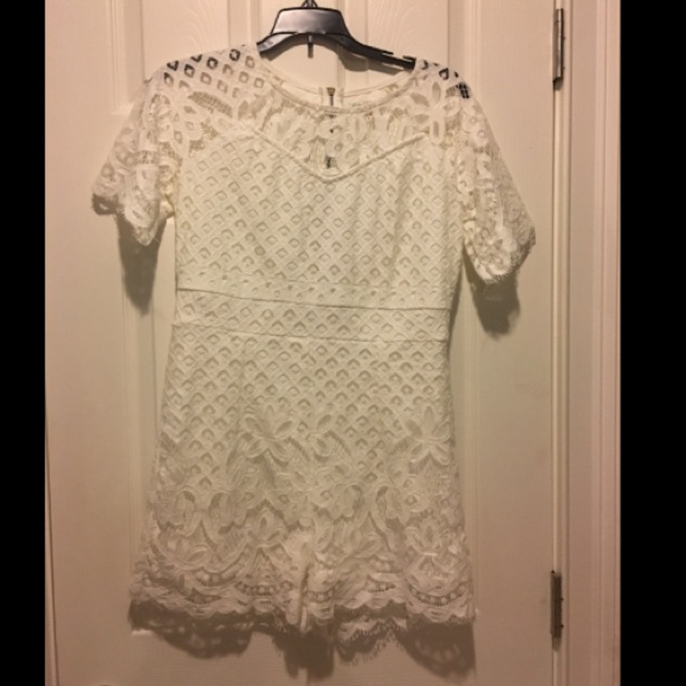 White lace romper