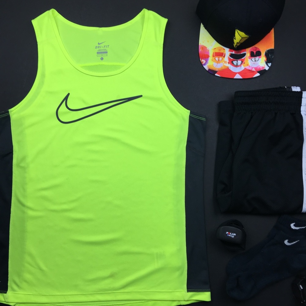 Nike Dri-Fit Neon Yellow Gym Tank