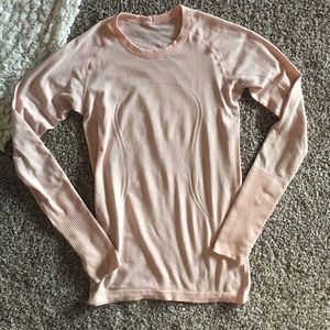 Light pink lululemon long sleeve top