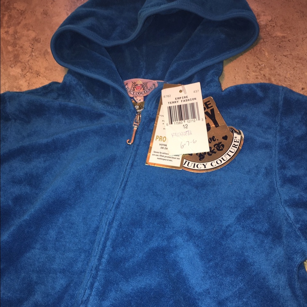 Juicy Couture terry zip up girls 12