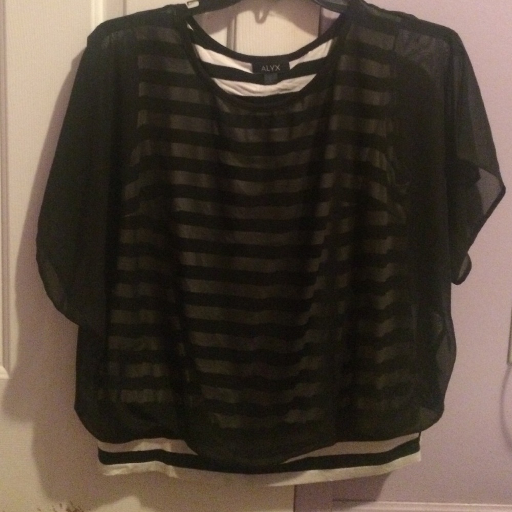 Flowy striped dressy shirt