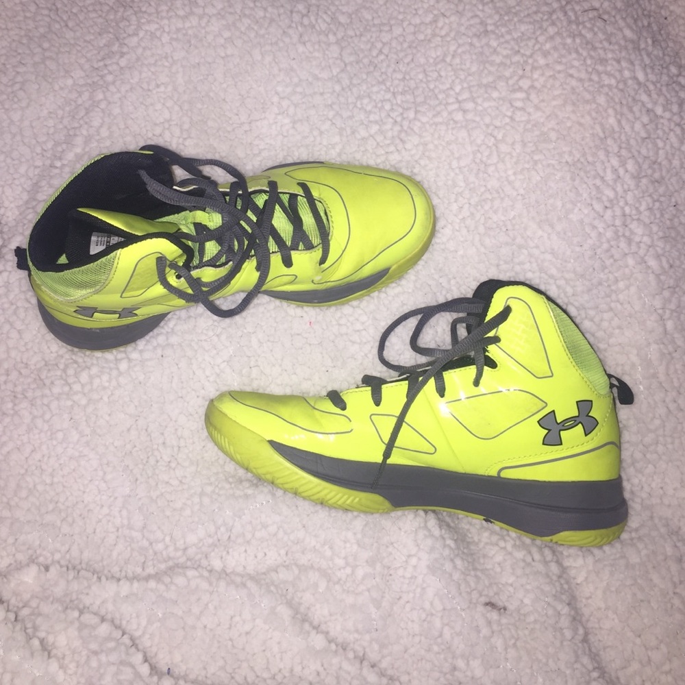 Neon Yellow Under Armour Basketball Shoes