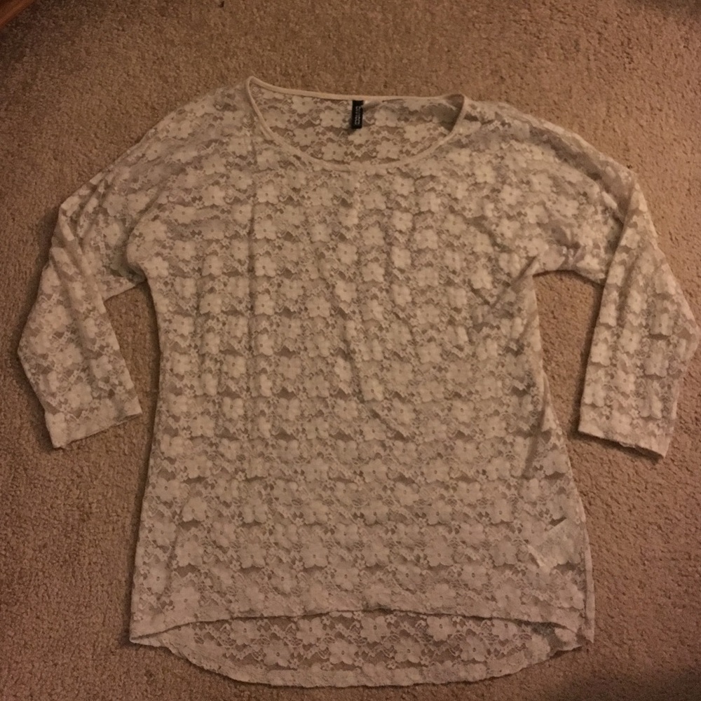 Cream Lace H&M top