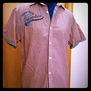 Ed Hardy men's short sleeve button down