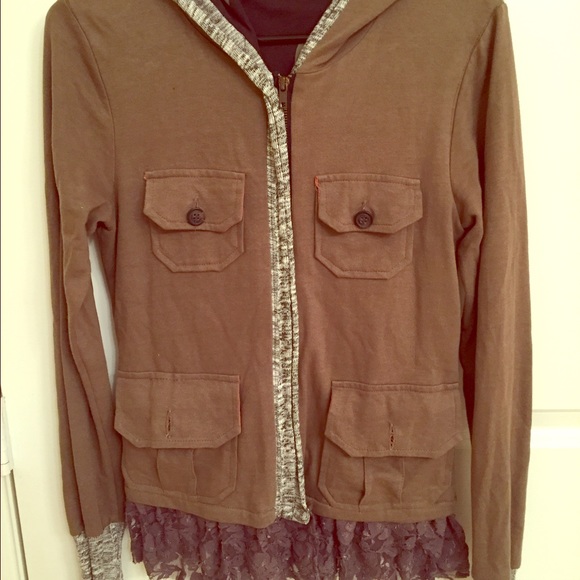 Scrapbook hoodie with lace detail - Picture 1 of 4