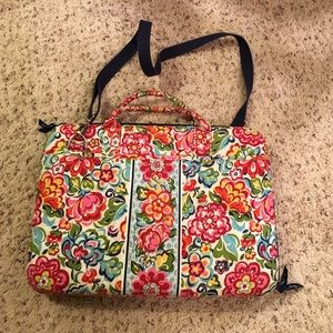 Vera Bradley hope garden laptop zip case w pockets