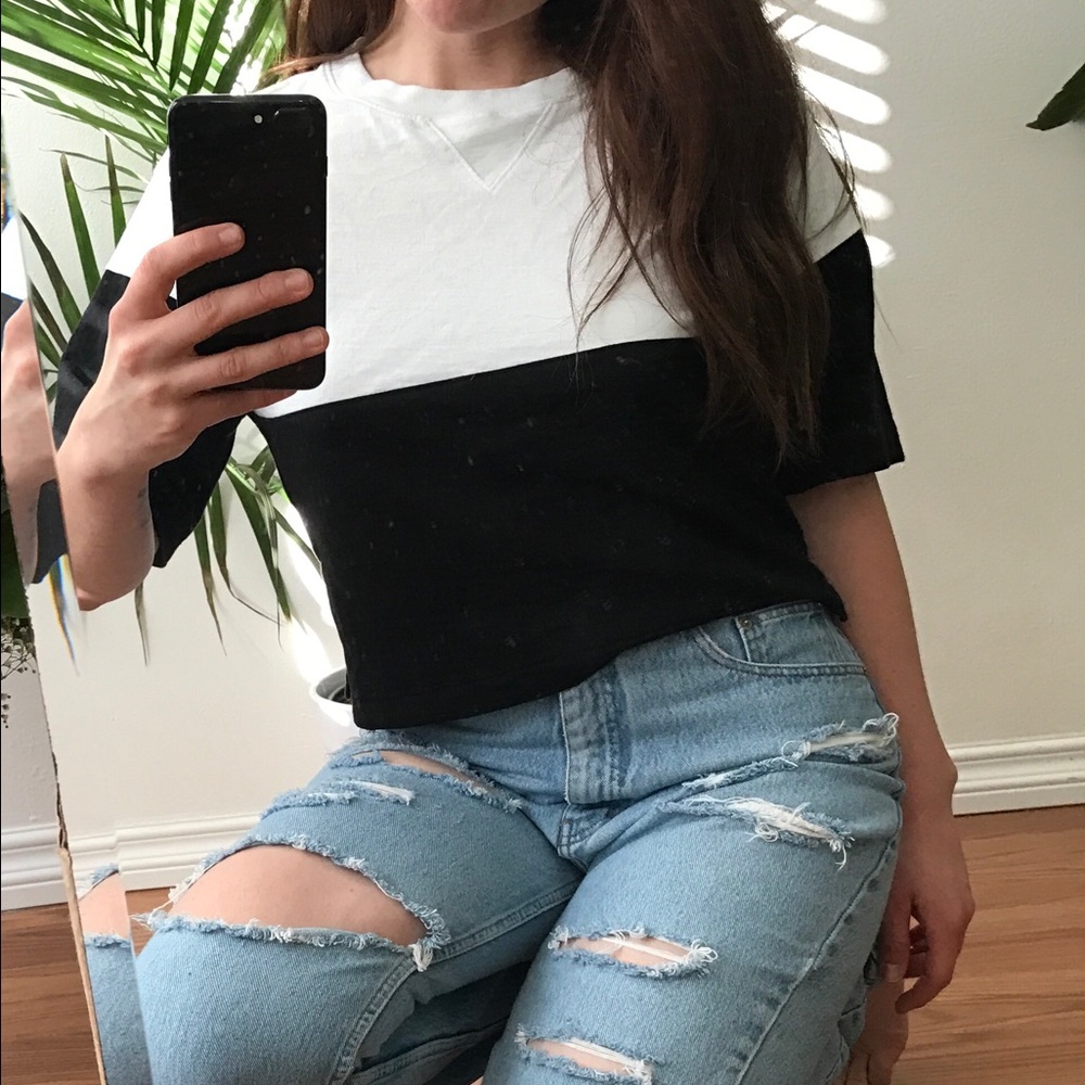 MADEWELL/ two-toned crop top
