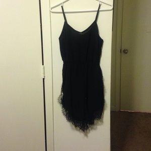 NWT black sheer/lace romper