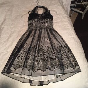 Black & white halter Zum Zum dress