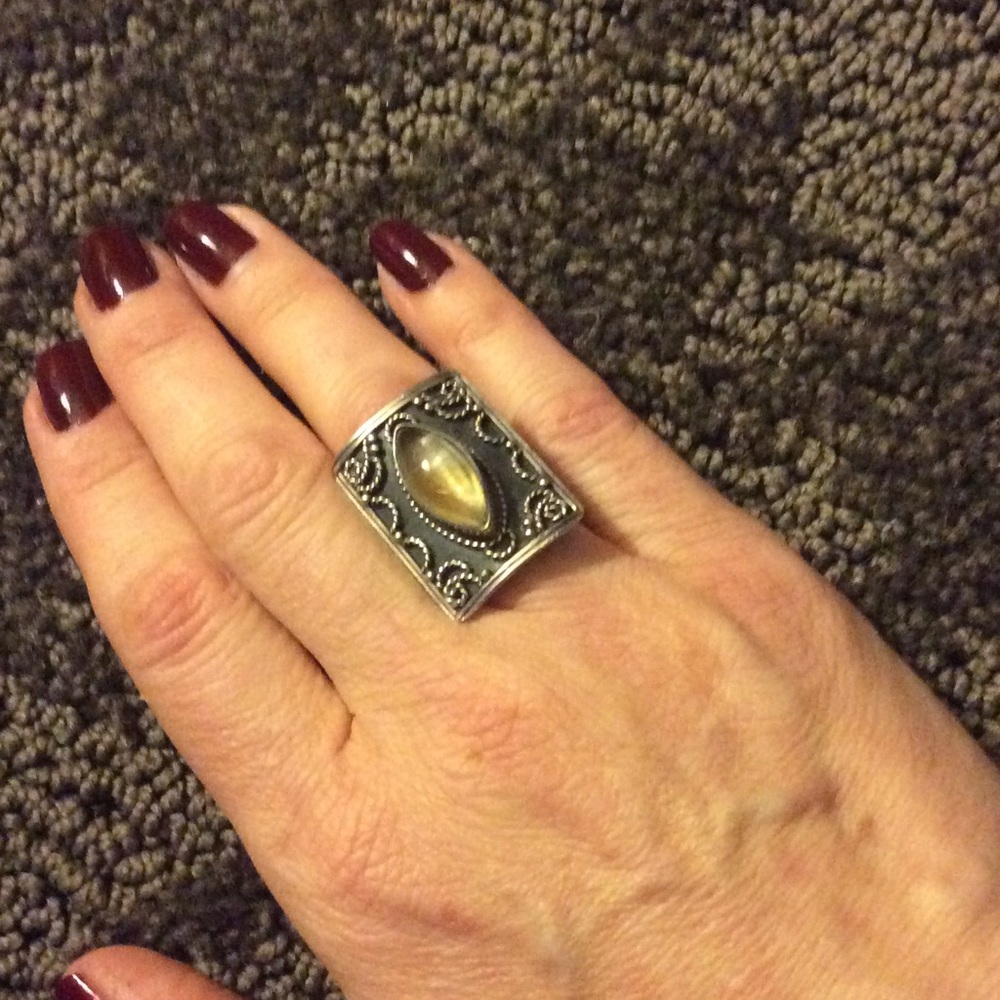 Sterling Silver ring with quartz