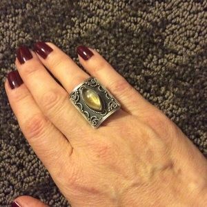 Sterling Silver ring with quartz