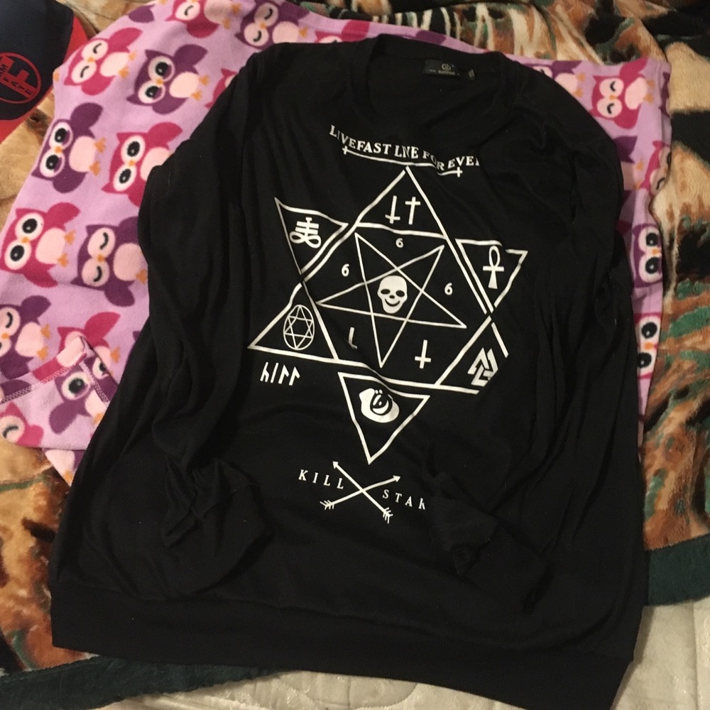 Kill star skull sweater shirt