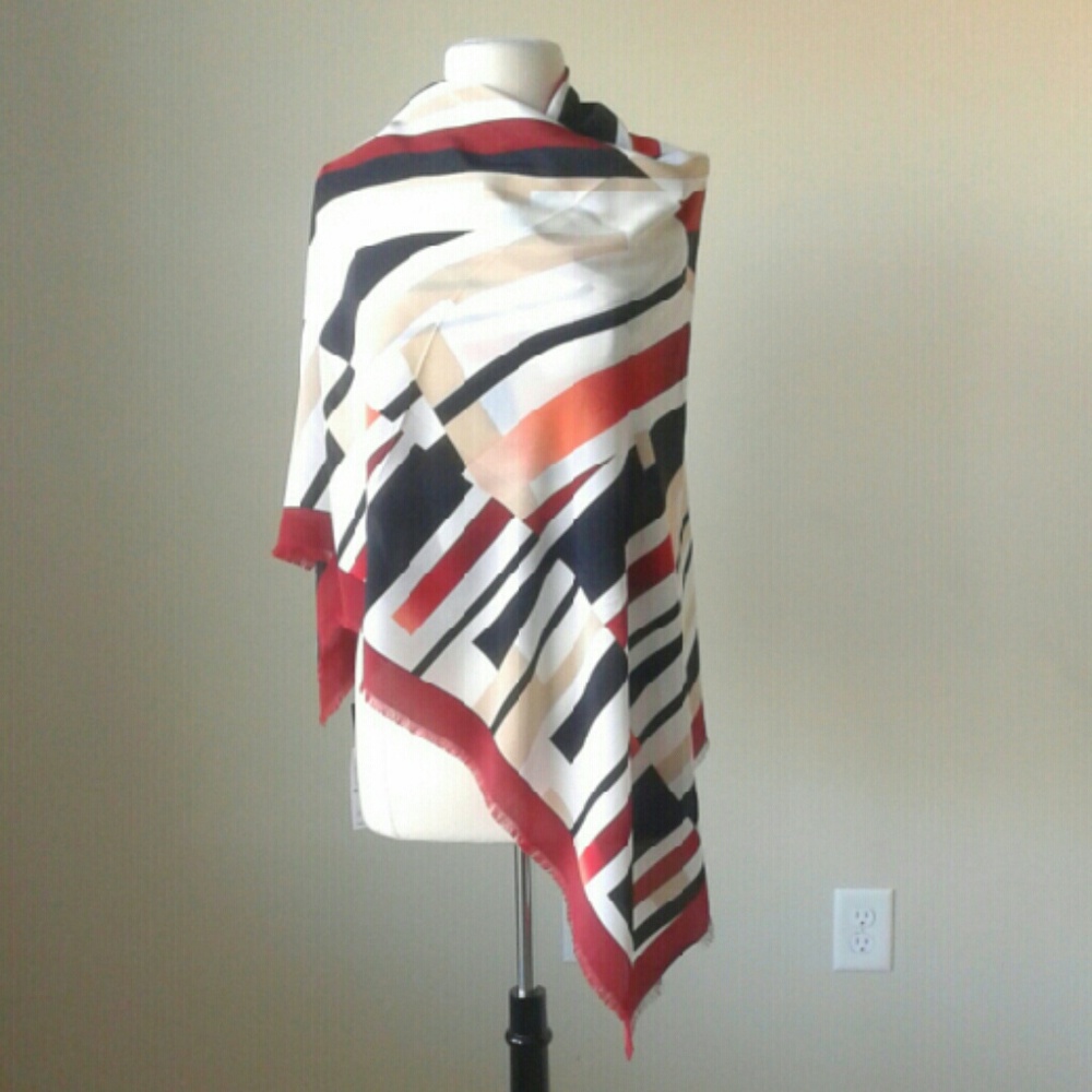 Printed geometric silk scarf SOLD!!!! - Picture 1 of 3