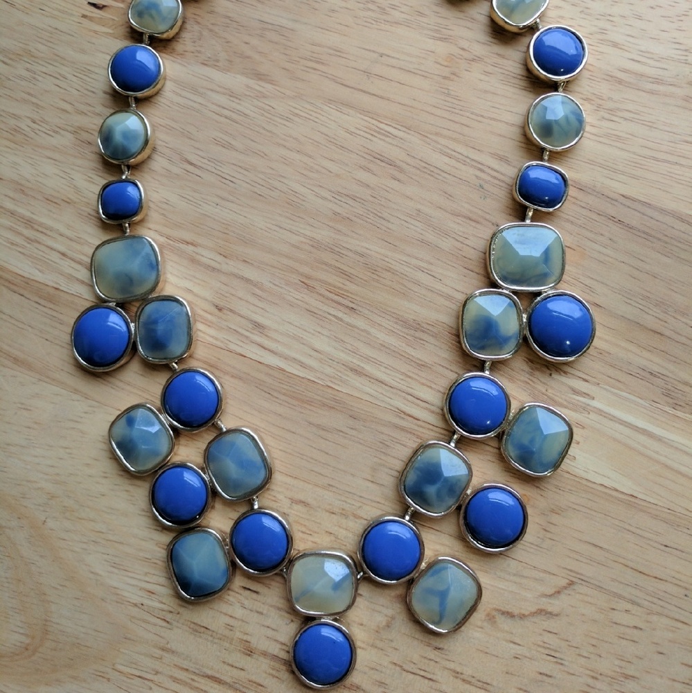 Banana Republic Blue Stone Statement Necklace
